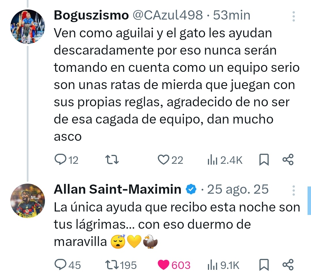iamkevin_ff's tweet photo. @CAzul498 VAS A VIVIR DE LA TREMENDA HIMILLADA QUE TE DIÓ @asaintmaximin HAHAHA 😎🦅💙💛 https://t.co/xDheGBgDYI