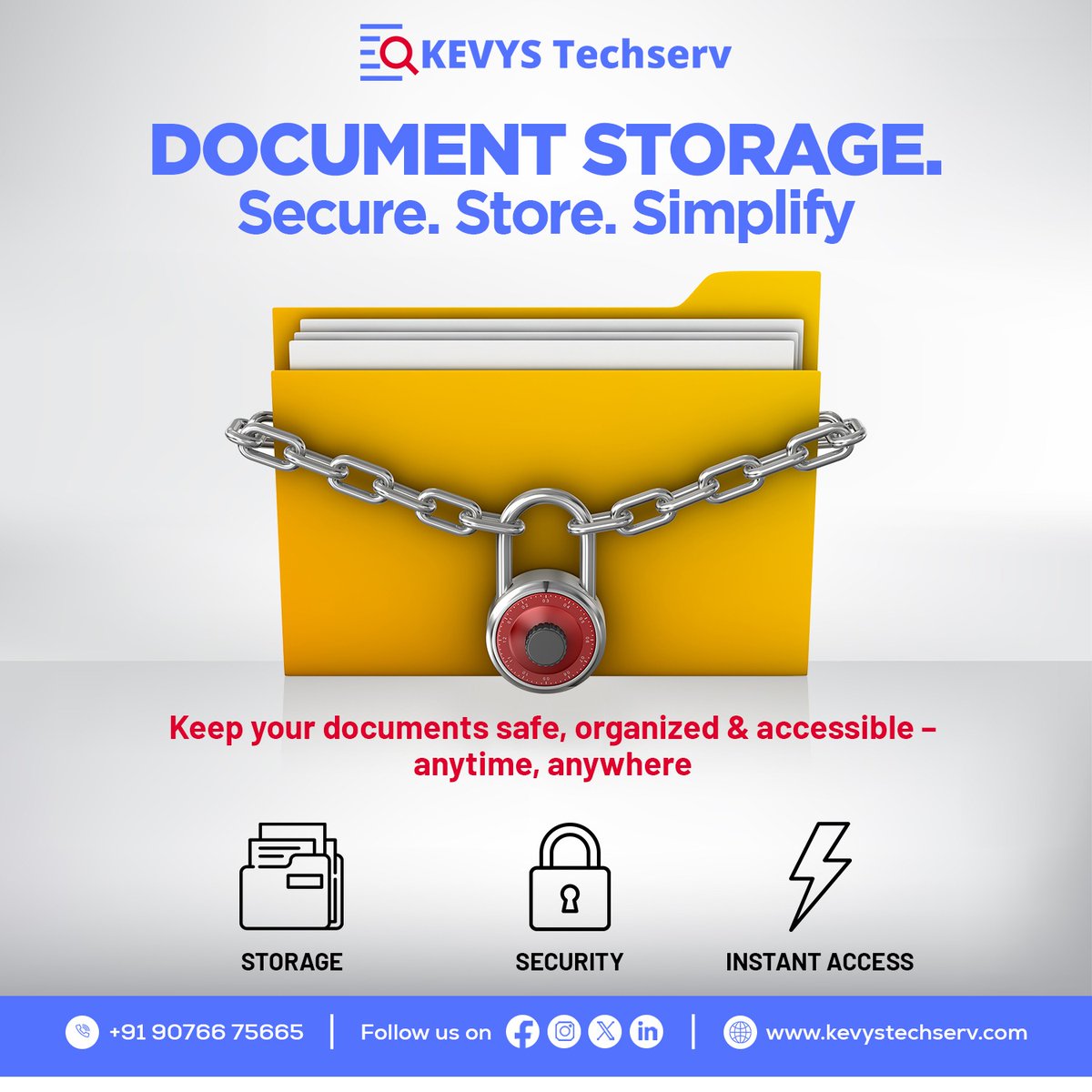 KevysTechserv's tweet image. Tired of messy files and lost documents? With our secure document storage, your data stays safe, organized, and just a click away. Encrypted. Hassle-free. Always accessible.
#dms #sale #documentdigitization #godigital #gogreen #documentmanagement #processautomation #socialmedia