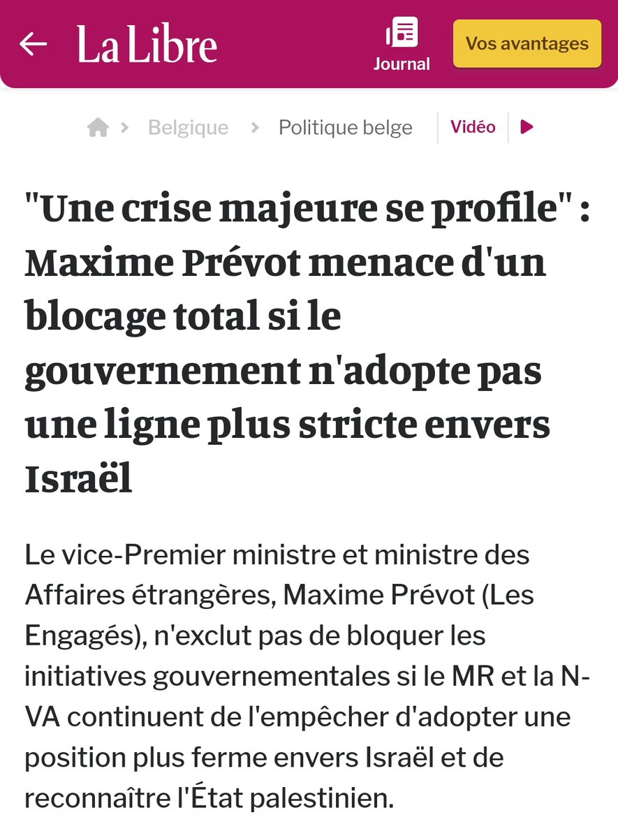 leroy_serge90's tweet photo. Malgré la situation gravissime dans laquelle se trouve la 🇧🇪 et le besoin criant de réformes, @prevotmaxime serait apparament prêt à faire tomber le gouvernement pour un conflit à 3500km, sur lequel nous n'avons quasi aucun impact.

@LesEngages_be ne sont pas un parti sérieux. https://t.co/uEb3MKGmDv
