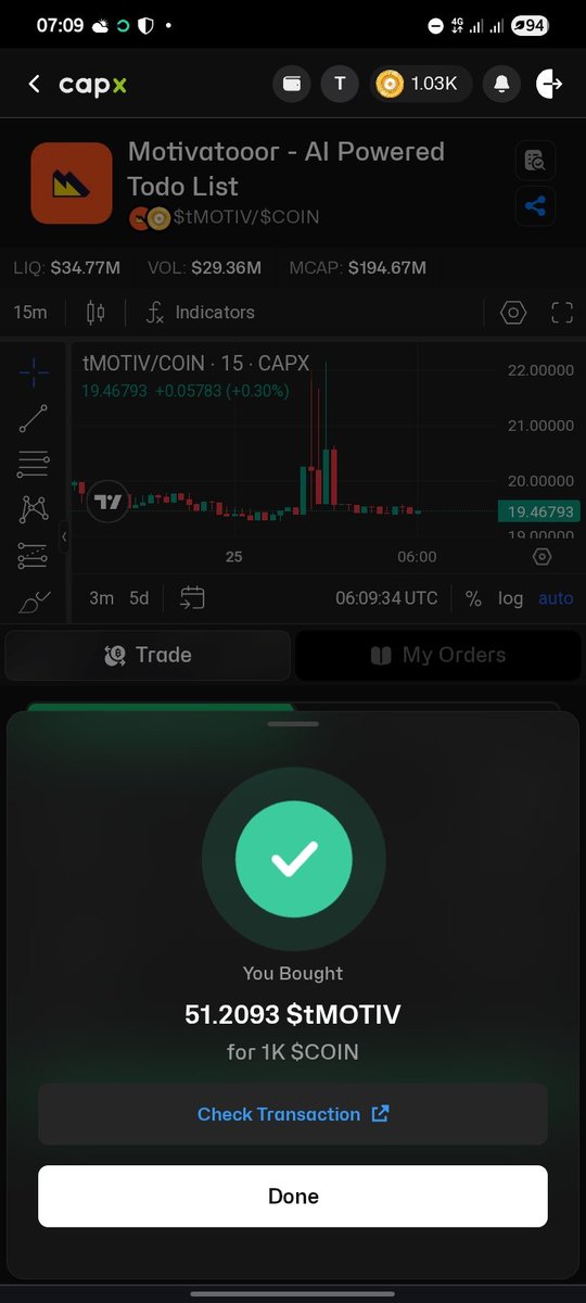 x_Crypto6's tweet image. Day 3 of buying $tmotiv on @0xCapx till the tge
#malema
#bbn