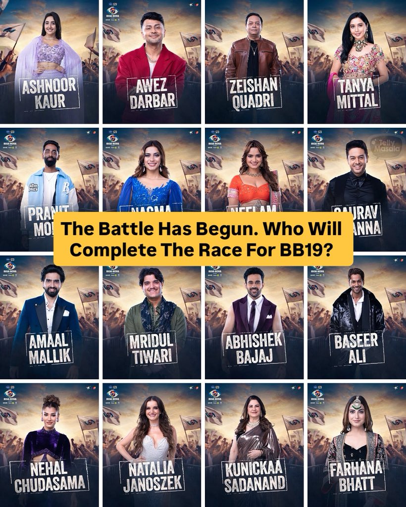 tellymasala's tweet photo. The game is on, and the drama has begun! Who is your top contender to win the Bigg Boss 19 trophy? Share your favorite contestant in the comments!

#BiggBoss19 #BB19 #WhoWillWin #BiggBossWinner #RealityTV #Entertainment #TopContender #TVShow #IndianTV #tellymasala https://t.co/gWPmCLqxAB