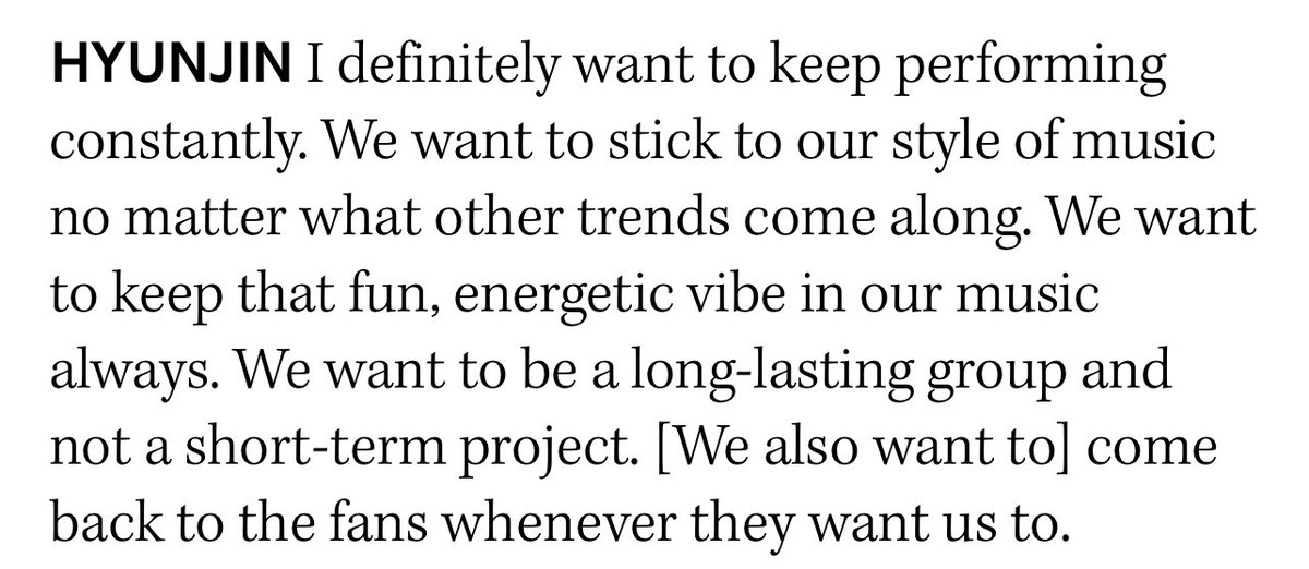 these answers tell me everything I need to know about stanning the right group 🥹 they absolutely adore and care for eo and they love stray kids the most 🤍

🐿️bc there are 8 of us, we’re able to share the weight, and we’re able to achieve things that we couldn’t handle alone