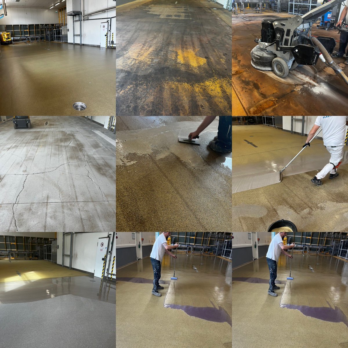 Fast curing Plastifloor resins had been used to renovate a floor in the food industry within 3 days. The new floor is ready for use only 2 h after sealing. More info: mma-floor.com