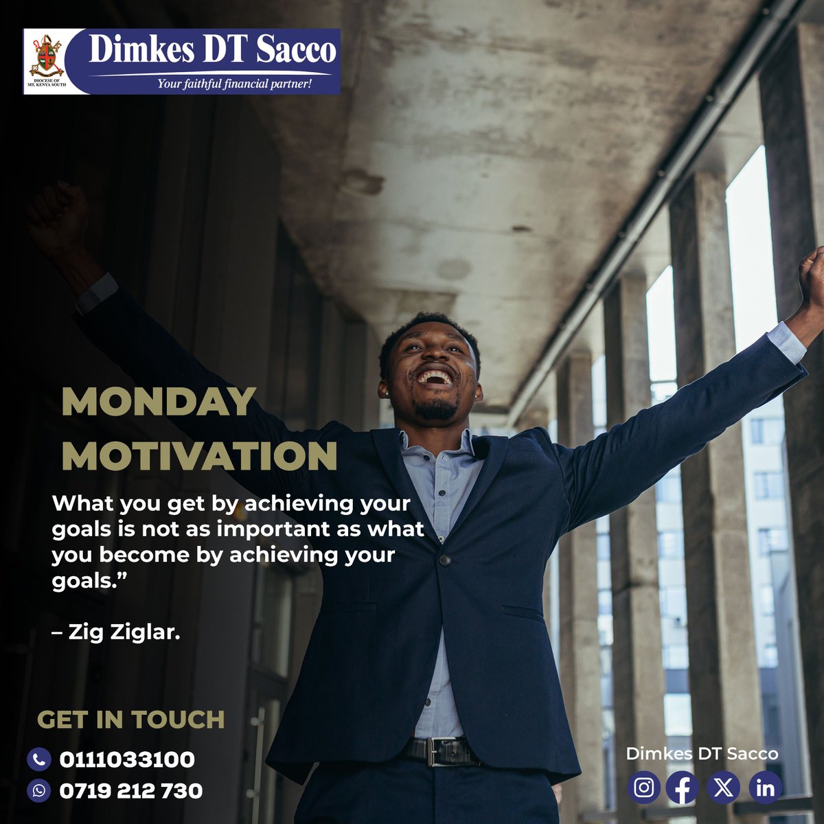 dimkessacco's tweet image. Set goals. Chase them. Evolve. The reward is great, but the real victory is in the growth. 
#mondayinspiration
#goaloriented
#mondaymindset
#dimkesdtsacco
#yourfaithfulfinancialpartner
#saccotrendmagazine