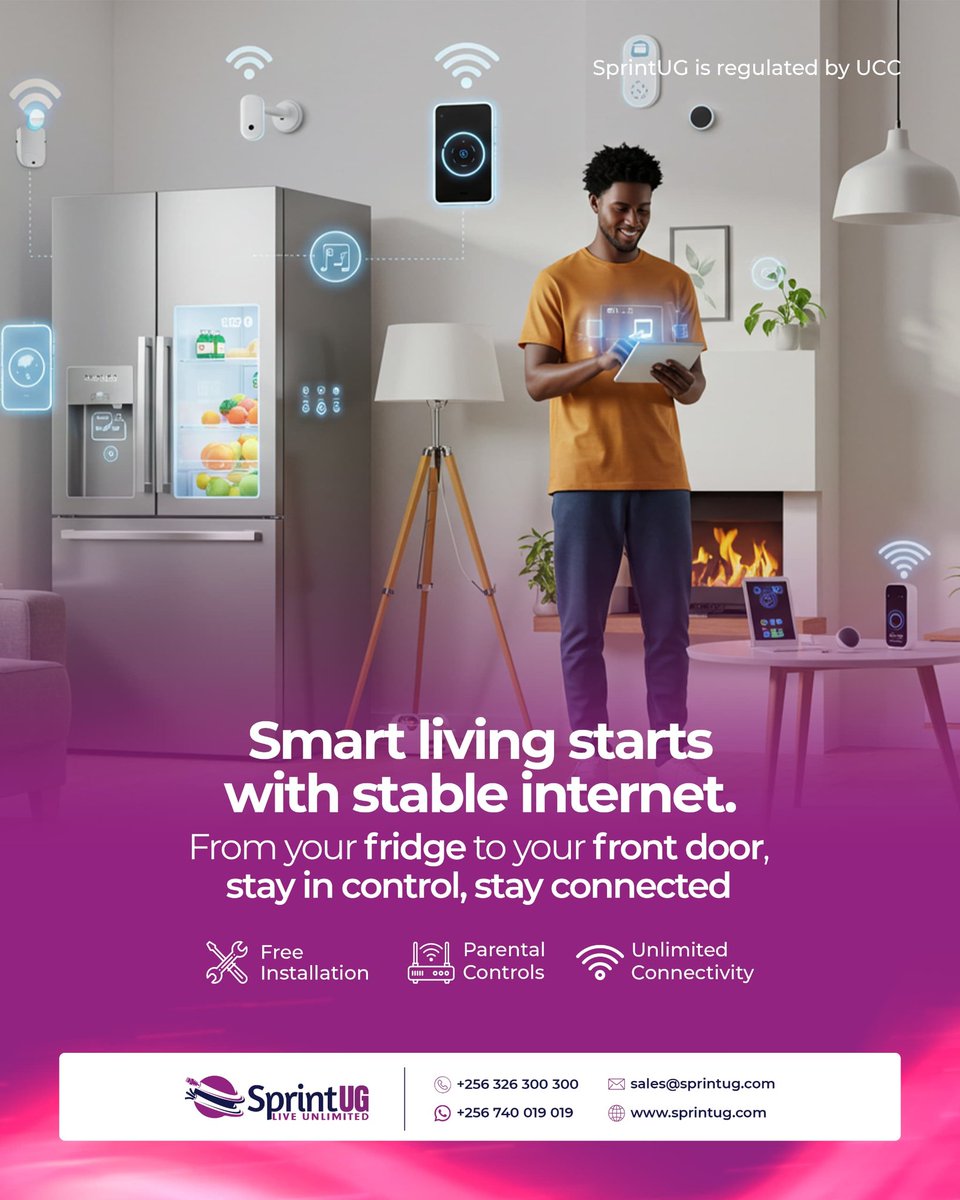 Start your Monday with no limits and no worries, with our home Internet you stay connected to what matters every single day. 

Take charge of your week and enjoy the true meaning of an unlimited life.

#SprintUG #NoLimits #HappyMonday