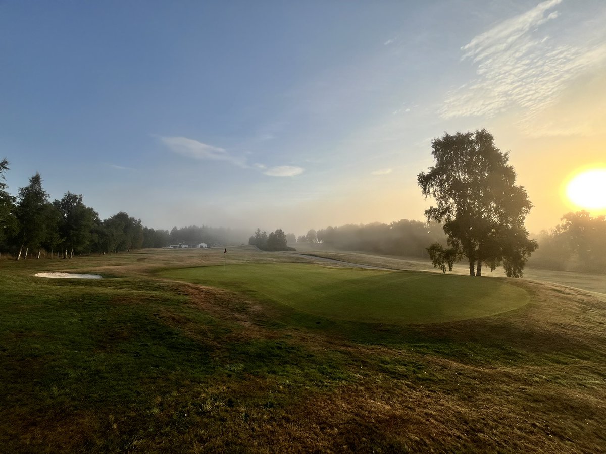 Morning set up for the Muzino pairs event today <a href="/BoatofGartenGC/">Boat of Garten GC</a>
