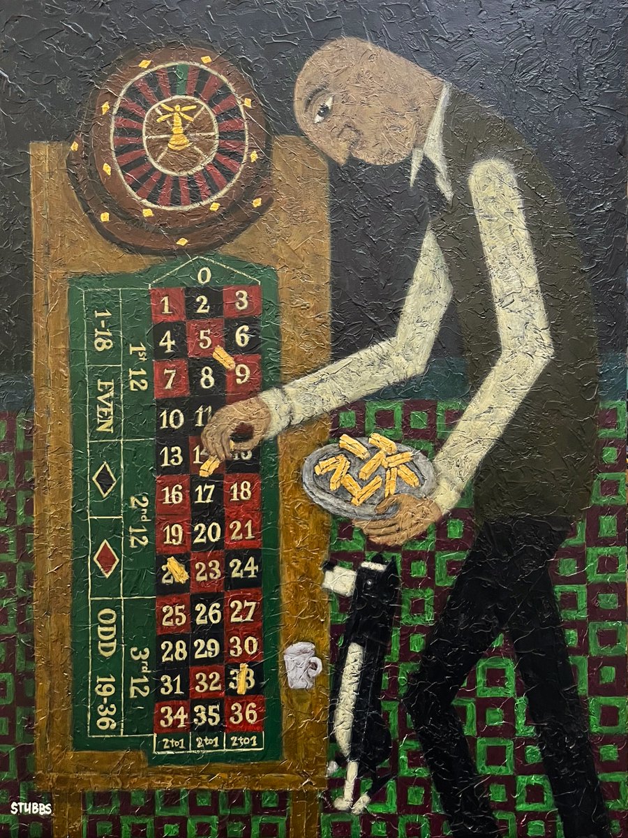 Recent painting:
'When The Chips Are Down'
60cm x 45cm

🎶I'll protect you from the hooded claw
Keep the vampires from your door
When the chips are down I'll be around
With my undying, death-defying love for you🎶

Frankie Goes To Hollywood - The Power of Love.

#naiveart