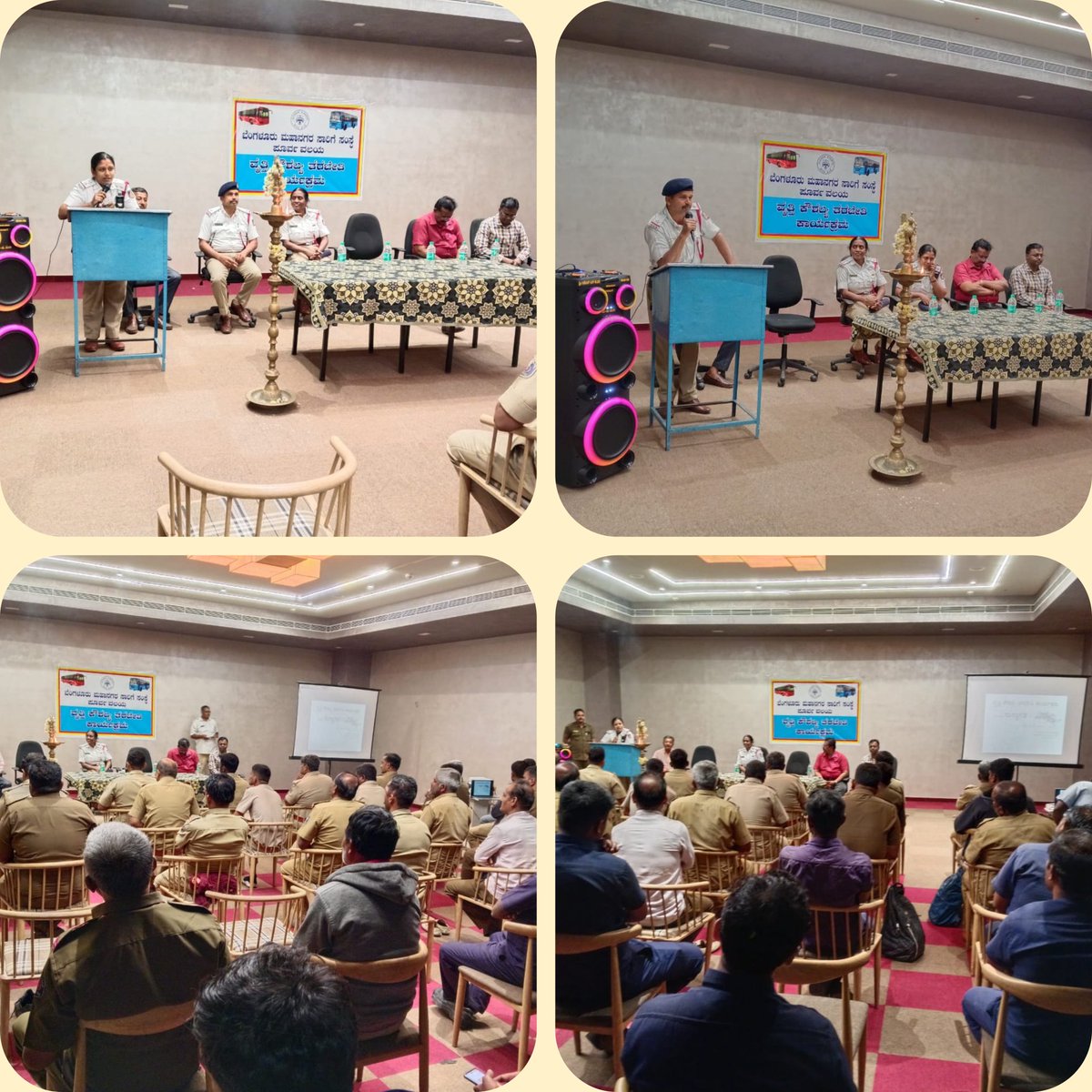 ಈ ದಿನ ಕೋರಮಂಗಲ ಡಿಪೋದಲ್ಲಿ ಬಿಎಂಟಿಸಿ ಚಾಲಕರುಗಳಿಗೆ ರಸ್ತೆ ಸುರಕ್ಷತೆ ಮತ್ತು ಸಂಚಾರ ನಿಯಮಗಳ ಬಗ್ಗೆ ಅರಿವು ಮೂಡಿಸಲಾಯಿತು