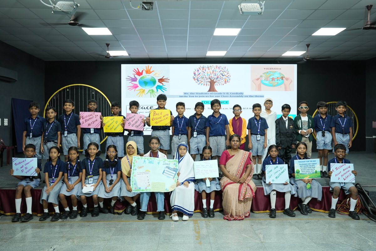 stbrittos's tweet image. “Class Assembly 🌟 Theme: Tolerance (VRLE) 🌈
Presented by V B Class ✨
Students inspired us to live with respect, patience &amp;amp; understanding.
📞 9840866053 | 🌐 stbrittosacademy.edu.in
#Tolerance #VRLE #ClassAssembly #SBA #ValueEducation”