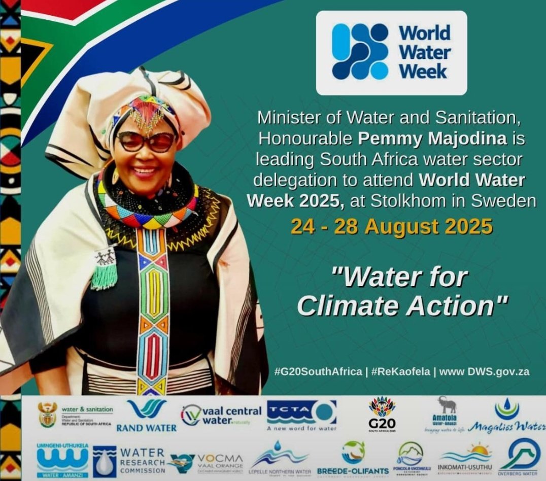 Water&SanitationRSA (@dws_rsa) on Twitter photo #WorldWaterWeek| Minister Pemmy Majodina is leading a South African water sector delegation to Stockholm World Water Week conference currently underway in Sweden, held under the theme #WaterForClimateAction.
<a href="/David_Mahlobo1/">David Mahlobo</a> <a href="/seitlholo/">Isaac Sello</a> #WorldWaterWeek| Minister Pemmy Majodina is leading a South African water sector delegation to Stockholm World Water Week conference currently underway in Sweden, held under the theme #WaterForClimateAction.
<a href="/David_Mahlobo1/">David Mahlobo</a> <a href="/seitlholo/">Isaac Sello</a>