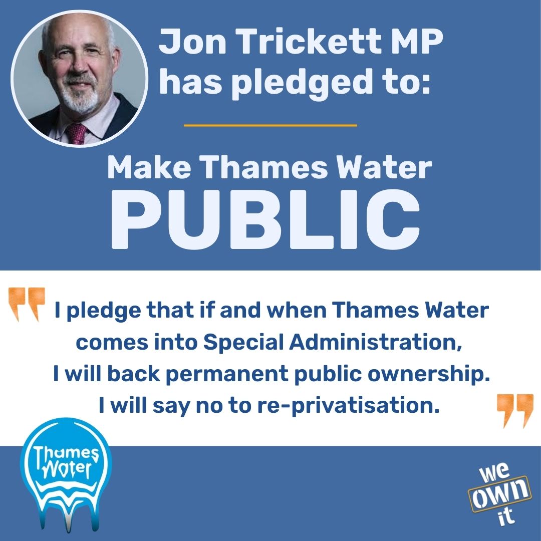 We Own It (@we_ownit) on Twitter photo ⌛Time's running out for Thames Water.
ㅤ
<a href="/jon_trickett/">Jon Trickett MP</a> has pledged to 'Make Thames Water Public' and fight against any discounted sell-off back to the private profiteers.
ㅤ
Give your MP the opportunity to say it too. Email them today.👇
vist.ly/44fu7 ⌛Time's running out for Thames Water.
ㅤ
<a href="/jon_trickett/">Jon Trickett MP</a> has pledged to 'Make Thames Water Public' and fight against any discounted sell-off back to the private profiteers.
ㅤ
Give your MP the opportunity to say it too. Email them today.👇
vist.ly/44fu7