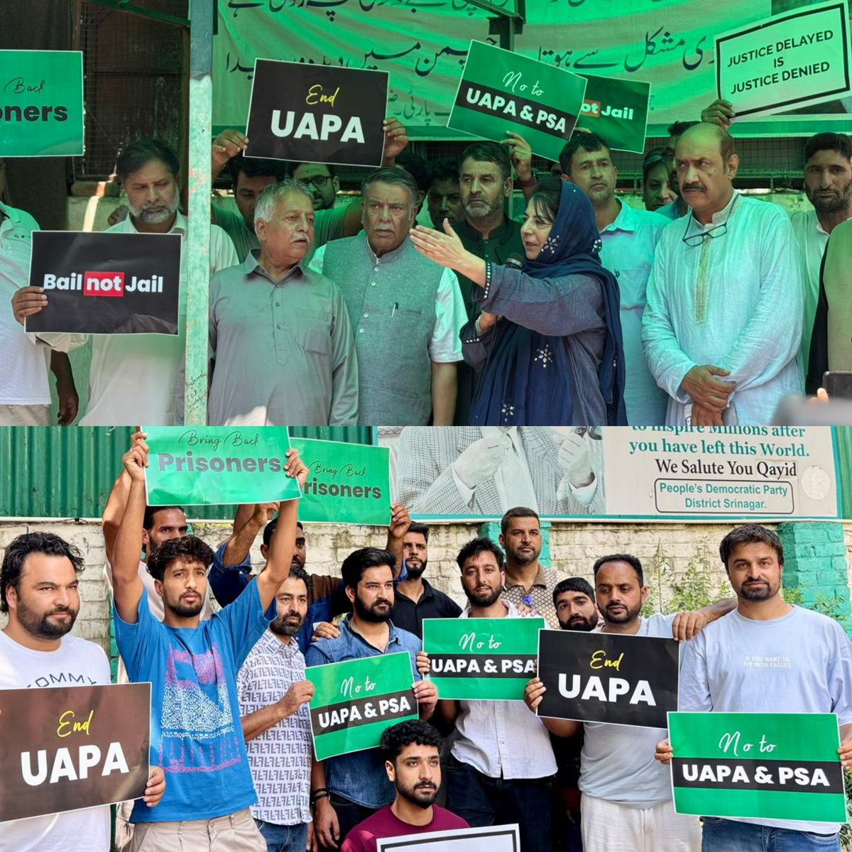 suheeL.س ہ ی ل (@suheelbhat00) on Twitter photo When Kashmir’s voice is chained, @JKPDP speaks with courage. We carry the wounds of our people and the cries of our prisoners
<a href="/MehboobaMufti/">Mehbooba Mufti</a> <a href="/parawahid/">Waheed Para</a> <a href="/ArifAmin__/">Arif Amin</a> When Kashmir’s voice is chained, @JKPDP speaks with courage. We carry the wounds of our people and the cries of our prisoners
<a href="/MehboobaMufti/">Mehbooba Mufti</a> <a href="/parawahid/">Waheed Para</a> <a href="/ArifAmin__/">Arif Amin</a>