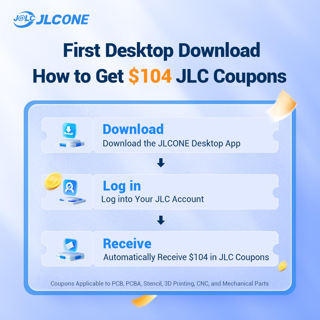 JLCPCB's tweet image. Need a faster way to manage your manufacturing?
🚀JLCONE is LIVE!
One powerful app that unifies all JLC services and simplifies order workflow!
🎁Download our desktop app to get $104 in coupons!
👉bit.ly/4lHNPEM
✅Faster ordering
✅Real-time tracking
✅Instant expertchat