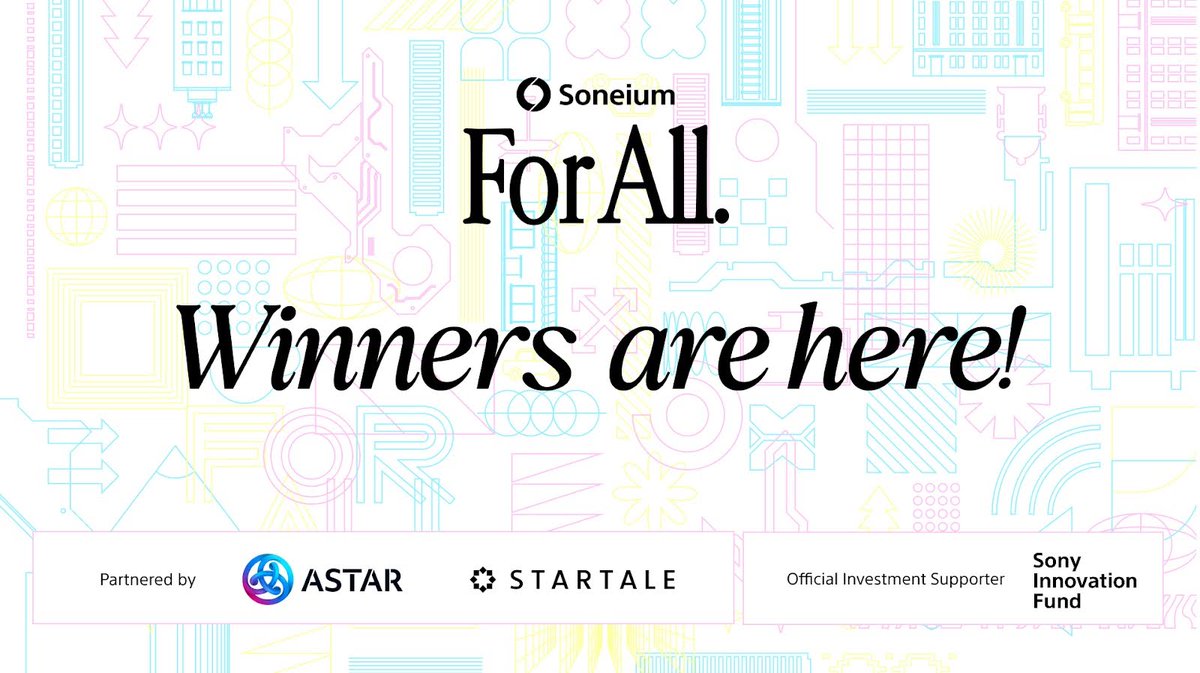 Soneium 💿 (@soneium) on Twitter photo 1/ 💿 Two months ago, we opened applications for Soneium For All, our fast-track incubator designed to bring groundbreaking Consumer & Gaming apps onchain—powered by <a href="/AstarNetwork/">Astar Network</a>, <a href="/StartaleGroup/">Startale 💿</a> & supported by <a href="/Sony/">Sony</a> Innovation Fund. 1/ 💿 Two months ago, we opened applications for Soneium For All, our fast-track incubator designed to bring groundbreaking Consumer & Gaming apps onchain—powered by <a href="/AstarNetwork/">Astar Network</a>, <a href="/StartaleGroup/">Startale 💿</a> & supported by <a href="/Sony/">Sony</a> Innovation Fund.
