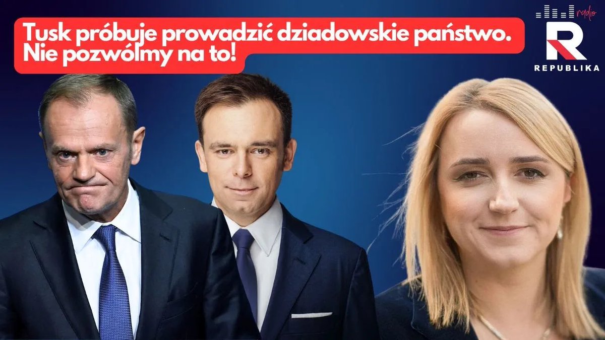 #GośćPoranka | <a href="/OlgaEwaSemeniuk/">Olga Semeniuk-Patkowska 🇵🇱</a>: Tusk próbuje prowadzić dziadowskie państwo. Nie pozwólmy na to!

🎧 m.youtube.com/watch?v=84nzUZ…

#WłączPrawdę #RadioRepublika #TVRepublika #DomWolnegoSłowa #Radio #Republika #Tusk #Polska #OlgaSemeniukPatkowska