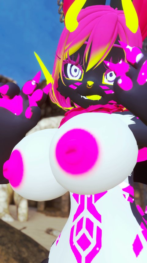 Being a demi god isn't easy, and this is especially the case for Fenghbii. This big cheeky bunny goddes would rather neglect her roles and play with unsuspecting people instead... perhaps your next?  
Artwork done by my wanderful friend, Deviantart/taruswolf