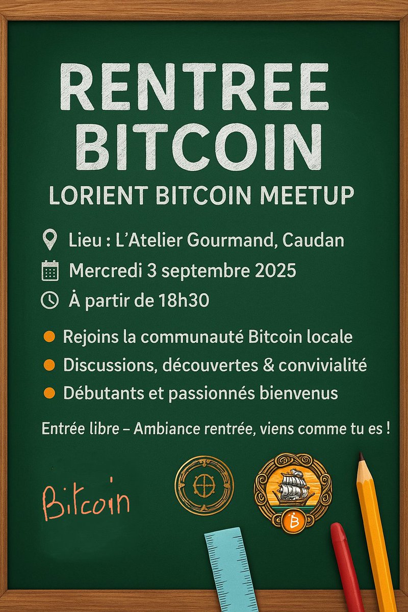 BitcoinLorient's tweet image. Fini les vacances !
On prépare son cartable