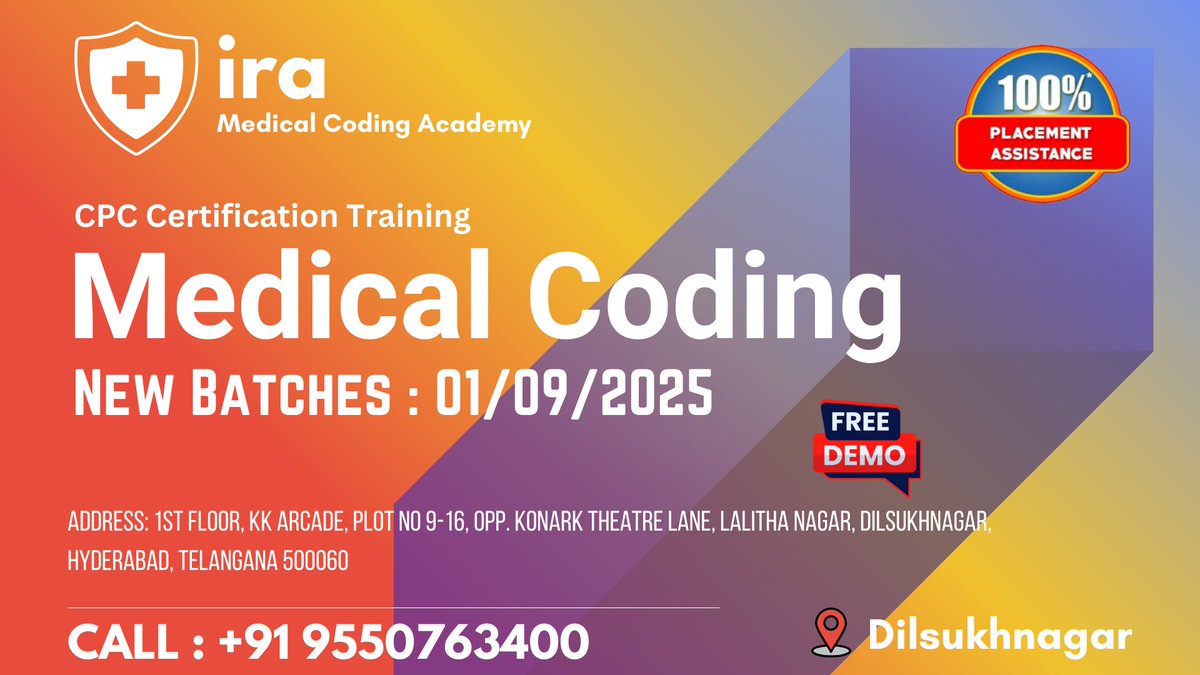 IraCoding's tweet image. #JoinMedicalCodingToday #MedicalCodingCareer #MedicalCodingTraining #HealthcareJobs #MedicalCodingInstitute #MedicalCodingAcademy #MedicalCodingLife #MedicalCodingFuture #BestMedicalCodingInstitute #MedicalCodingClasses #LearnMedicalCoding #MedicalCodingInHyderabad #Medical