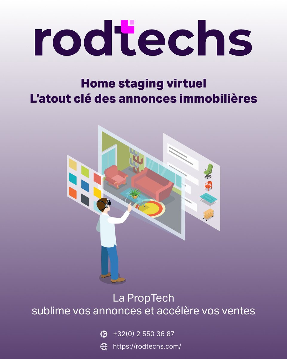 RodTechs_'s tweet image. Home staging virtuel : une immersion visuelle dans le potentiel de chaque pièce.

La propTech transforme chaque annonce en véritable invitation.

#RodTechs #PropTech #HomeStagingVirtuel #RealEstateMarketing #VenteRapide #TechImmobilier #AnnonceQuiVend  #StagingNumérique