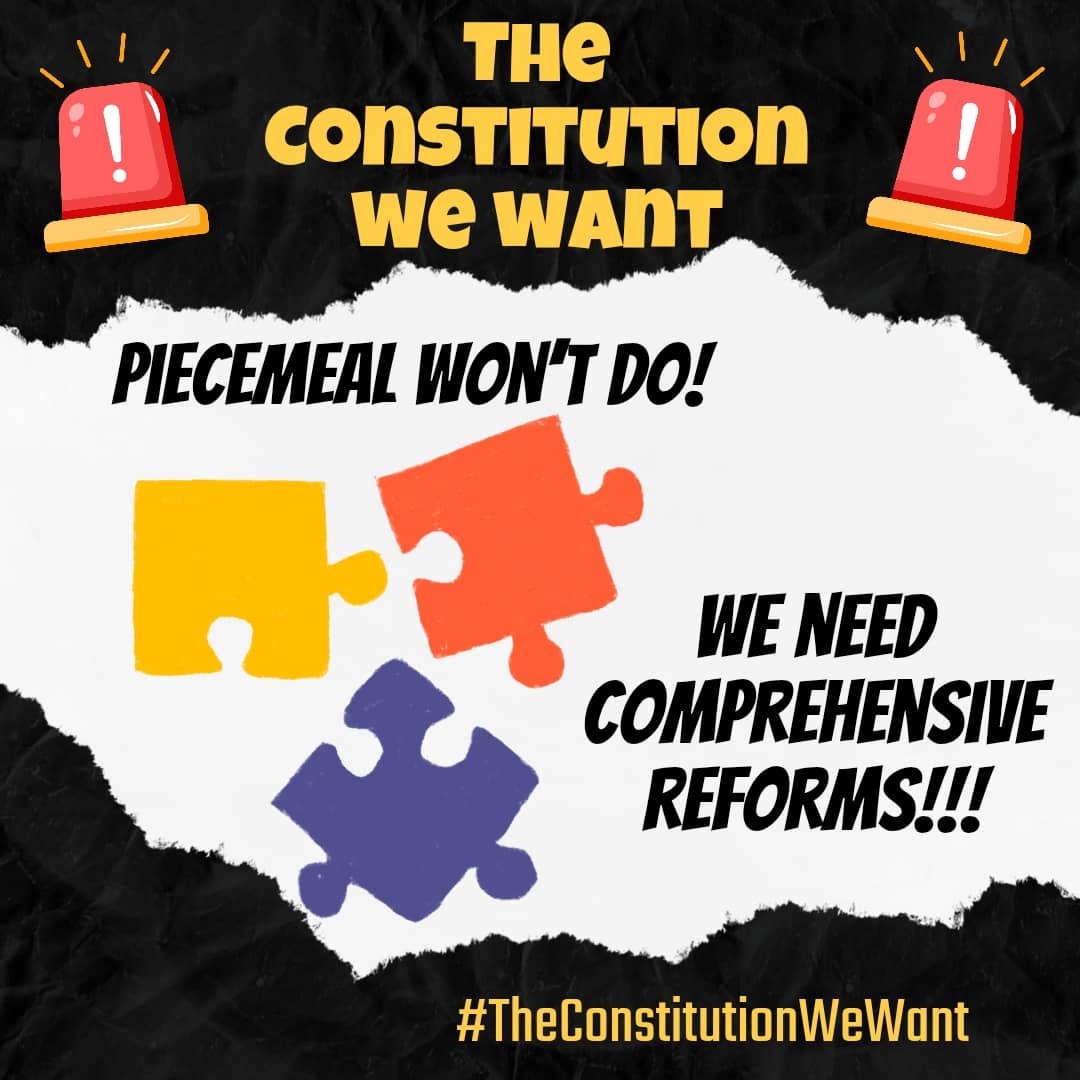 Comprehensive constitutional reforms needed in Zambia! No piecemeal changes. We need a thorough process to ensure our constitution reflects the people's will, promotes good governance, accountability &amp; justice.
#theconstitutionwewant