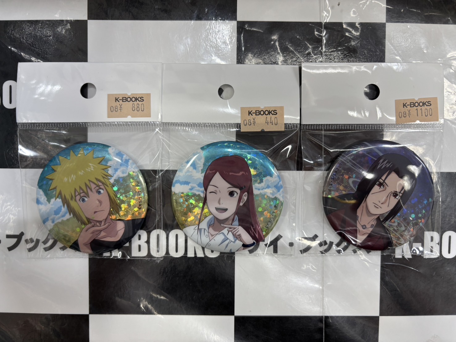 NARUTO　アニメイト　アニカフェ　缶バッジ　グリッダー　ミナト　クシナ 各5 NARUTO アニカフェ 缶バッジ グリッダー ミナト クシナ 各5 合計