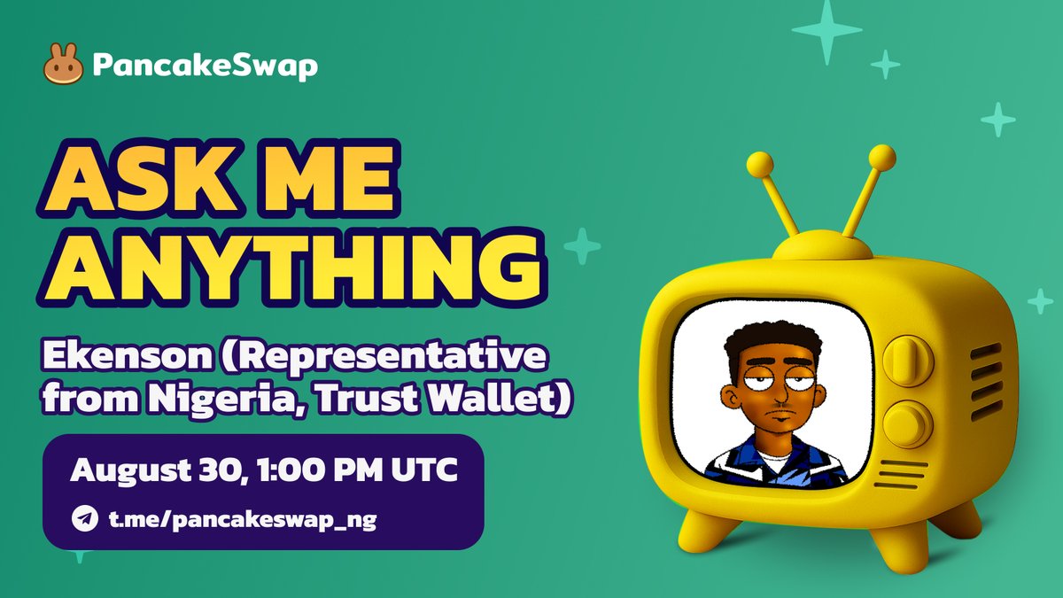 Crypto in Africa AMA graphic with Trust Wallet for PancakeSwap