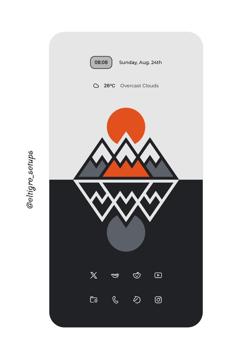KushalWagh's tweet image. Good Afternoon 
Weekly Home screen 

🔸Backdrops Wallpaper 
🔸Reev Pro Icon
🔸Koda kustom KWGT
🔸Nova Launcher 

#eltigre_setups  #AndroidHomescreen  #POCO #realme #Android #WithNova #homescreen #Wallpaper #Google #Amoled #Xiaomi #minimalism #theming #Samsung
