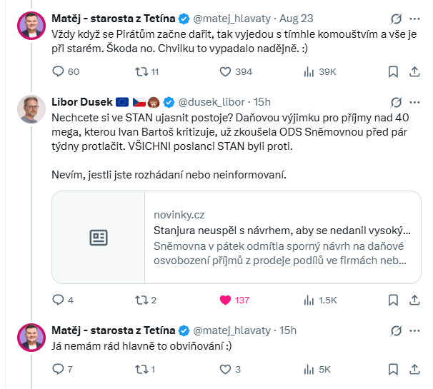 český politik ve dvou obrazech. nadává vám do komoušů a zdrhne.