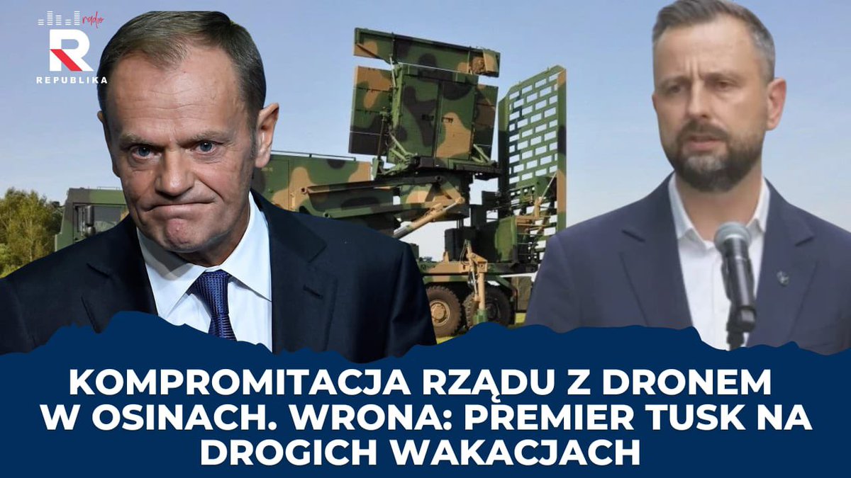 #PoranekRadiaRepublika | Kompromitacja rządu z dronem w Osinach. Wrona: Premier Tusk na drogich wakacjach | <a href="/JacekWronaCBS/">Jacek "Komisarz" Wrona 🇵🇱</a> 

🎧 m.youtube.com/watch?v=iw7HZ3…

#WłączPrawdę #RadioRepublika #TVRepublika #DomWolnegoSłowa #Radio #Republika #JacekWrona #Tusk #Dron #Osiny