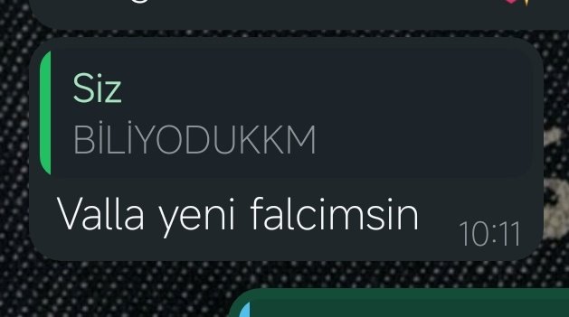 arkadasimin tercih listesinde nere cikacagini bildigim icin falci oldum