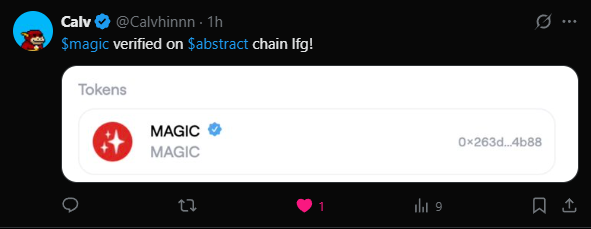 1st general AI utility coin on <a href="/AbstractChain/">Abstract</a> with more dapp integration to come

now we get Abs XP holding $magic on abstract

powered by $MAGIC EEEEEEEEE