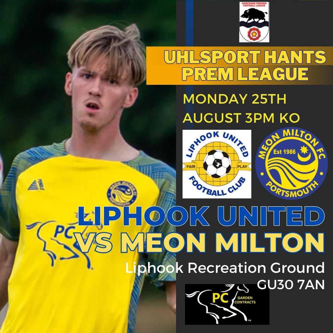 Bank Holiday game day 💪 The firsts make the short trip up the A3 to face <a href="/LiphookUnitedFC/">Liphook United FC</a> in a <a href="/HantsLeague/">uhlsport Hampshire Premier League</a> fixture, 3pm kick off. If you're at a loss for something to do or looking to shake off that Victorious hangover, we'll always welcome the support 👍 💛💙 #UTM