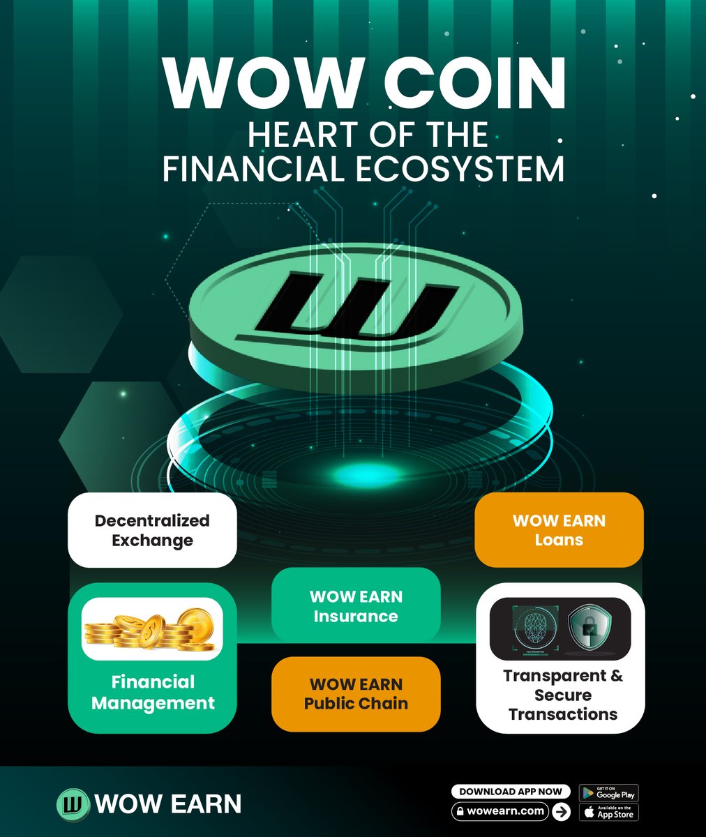cryptokid_01's tweet photo. #WOWCoin, the heartbeat of @WOWEARNENG's financial ecosystem! 🌀 Explore our decentralized exchange, loans, financial management, and insurance. 

Get ready for a crypto revolution with the WOW EARN Public Chain, ensuring transparent, secure, and fair transactions on Ethereum. https://t.co/wxvRIkI13g