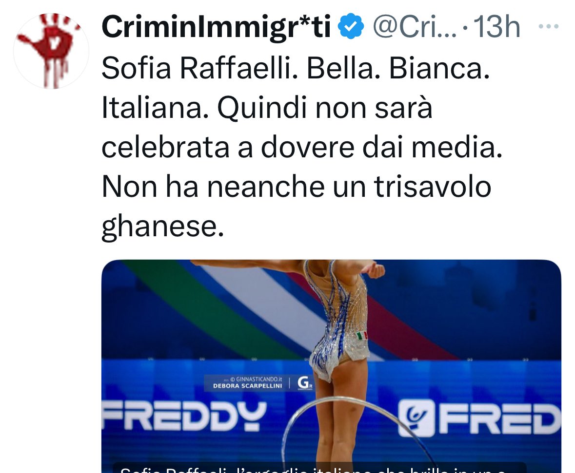 Il trend del momento è fare finta di interessarsi di discipline sportive che non siano il calcio esclusivamente per infilarci un bel tweet razzista.