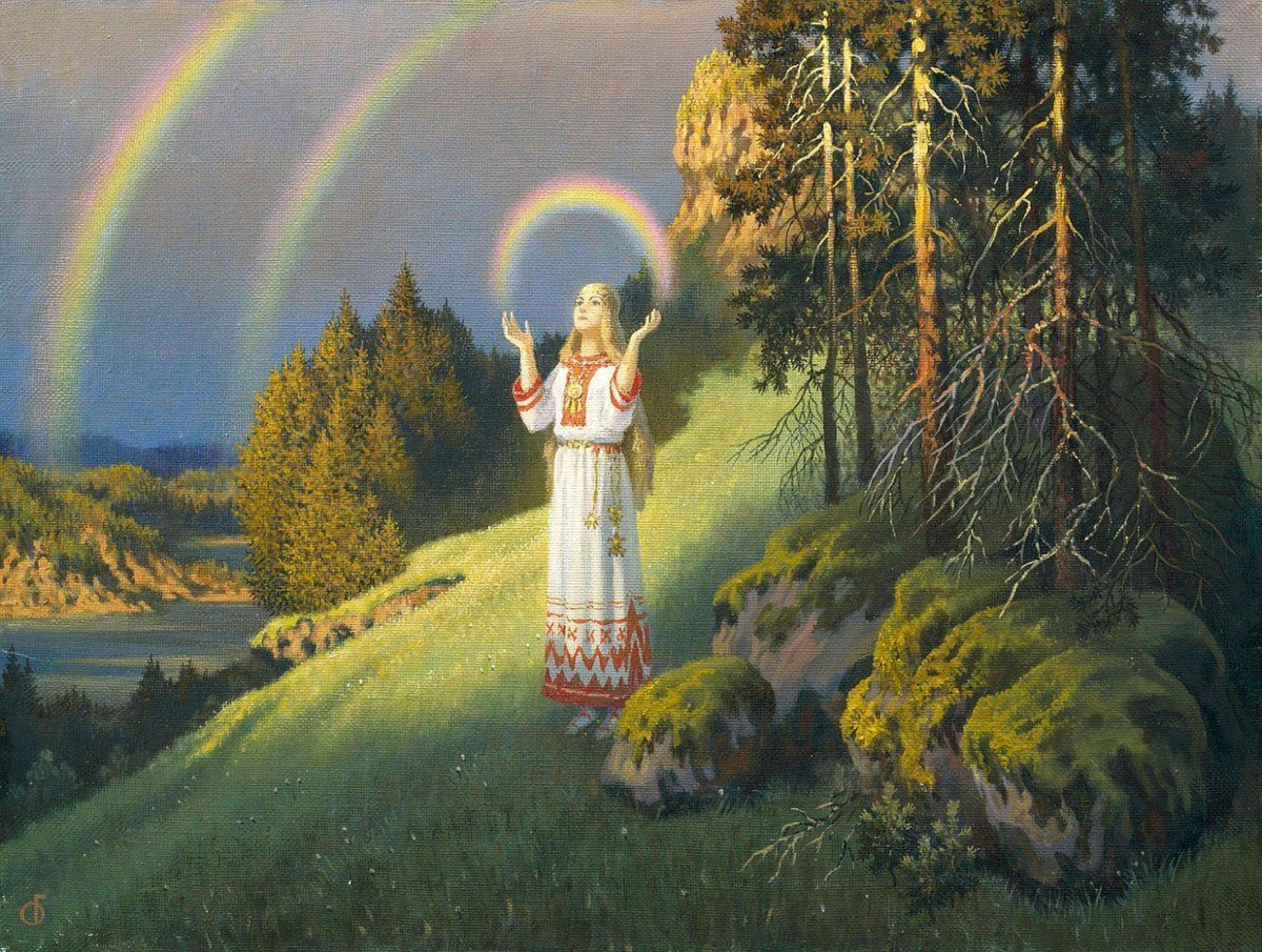Half of warriors slain in battle enter Freyja’s realm, Folksvangr, meaning “Field of People”. 

Unlike Valhalla, it is a more gentle &amp; nurturing environment close to nature where warriors train. Her hall, Sessrúmnir (many seats), suggests a grand space for warriors to feast.