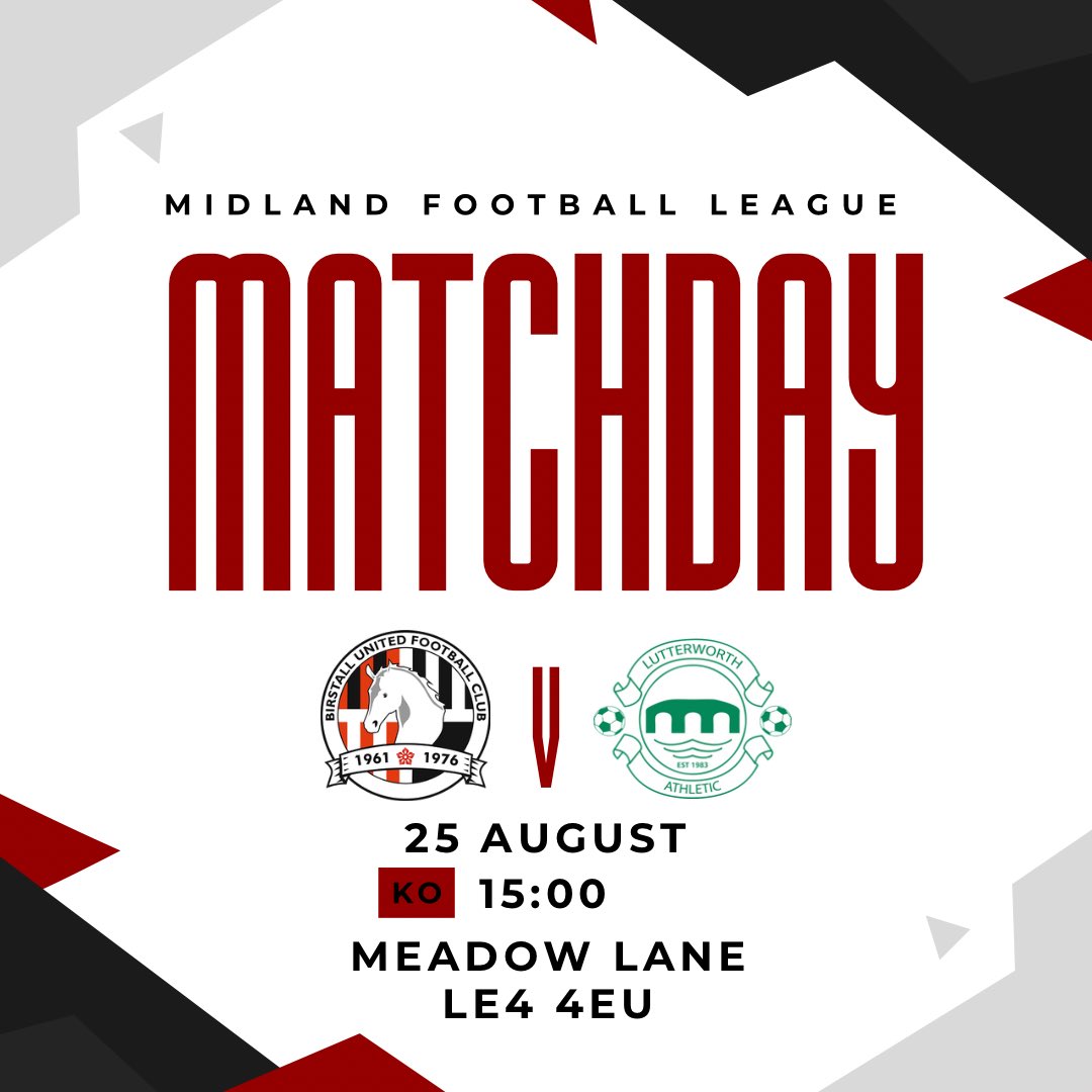 birstall_united's tweet image. 🔥 MATCHDAY! 🔥

Birstall United are back in league action today as we face Lutterworth Athletic. 

We’d love to see as many of you as possible down at Meadow Lane to cheer the team on. Your support makes a massive difference, so come along, bring your voice, and let’s create an…