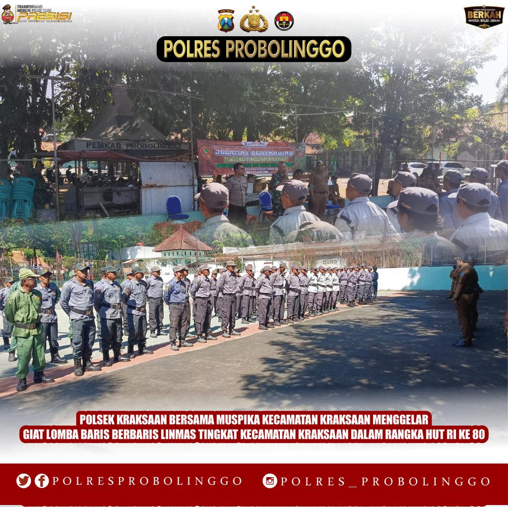 BantaranSektor's tweet image. ✨ Semarak HUT RI ke-80 ✨

Polsek Kraksaan bersama Muspika Kecamatan Kraksaan menggelar Lomba Baris-Berbaris Linmas Tingkat Kecamatan.

#PolresProbolinggo #HUTRI80 #SemarakKemerdekaan #Linmas #PolriUntukMasyarakat