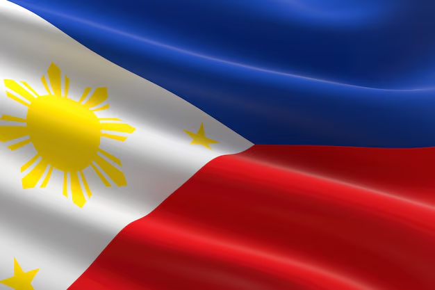 Waving Philippine flag representing national pride in crypto adoption