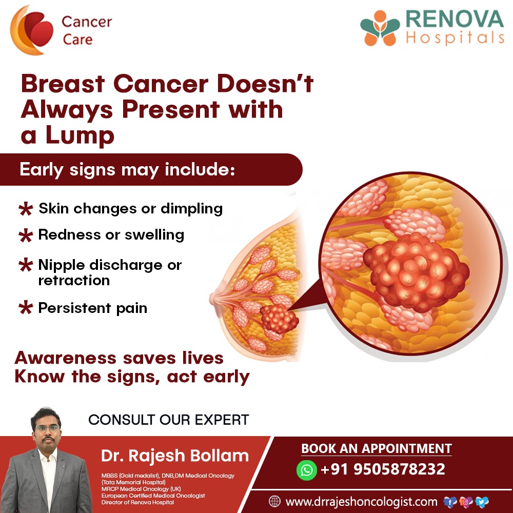 RajeshBollam11's tweet image. #Breastcancer isn’t always a lump! 🚫
Watch for #skinchanges, #redness, #nippledischarge, or #persistentpain.  Awareness saves lives—Know the signs, act early, and get screened! #BreastCancerAwareness

Location :
maps.app.goo.gl/zg7x3DLJXQVSJy…