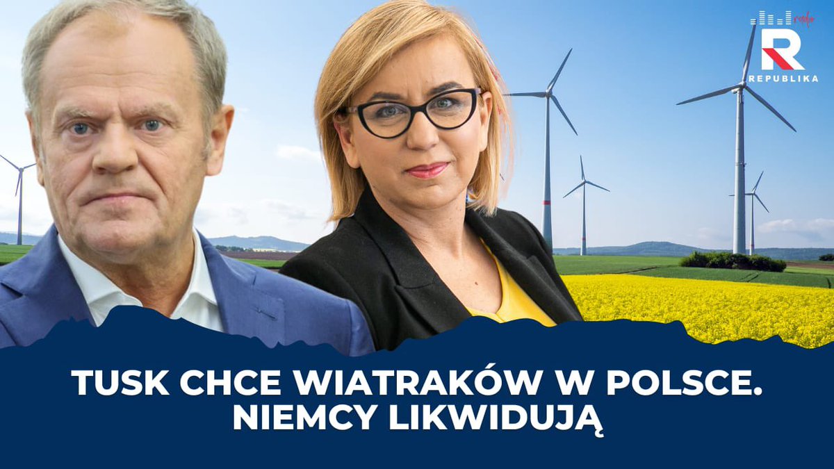 #PoranekRadiaRepublika | Tusk chce wiatraków w Polsce. Niemcy likwidują | <a href="/TomaszGrodecki/">Tomasz Grodecki</a> 

🎧 m.youtube.com/watch?v=buvLSf…

#WłączPrawdę #RadioRepublika #TVRepublika #DomWolnegoSłowa #Radio #Republika #TomaszGrodecki #Tusk #Wiatraki #Polska