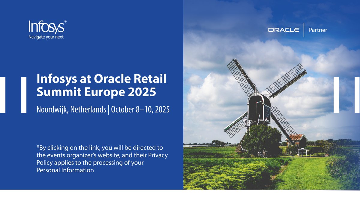 InfosysEvents's tweet image. Retail is evolving and Infosys is leading the way at Oracle Retail Summit 2025. Explore how Infosys Cobalt &amp;amp; Topaz are driving AI-powered shopping, smarter shelves, and faster supply chains. bit.ly/4fy55ei
 
#OracleRetailSummit #InfosysOracleServices #Retail