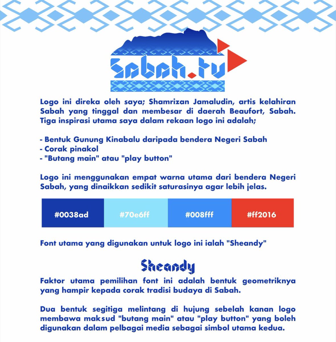 Wanna see a logo I designed? (With a little bit of a story time)

Haritu saya ada join satu contest design logo Sabah TV ni. Berlangsung dari 9-22 Jun lepas. Saya pun try lah join..

Tunggu punya tunggu indada bunyi tiba-tiba ada majlis pelancaran Borneo TV pada 1 Julai,