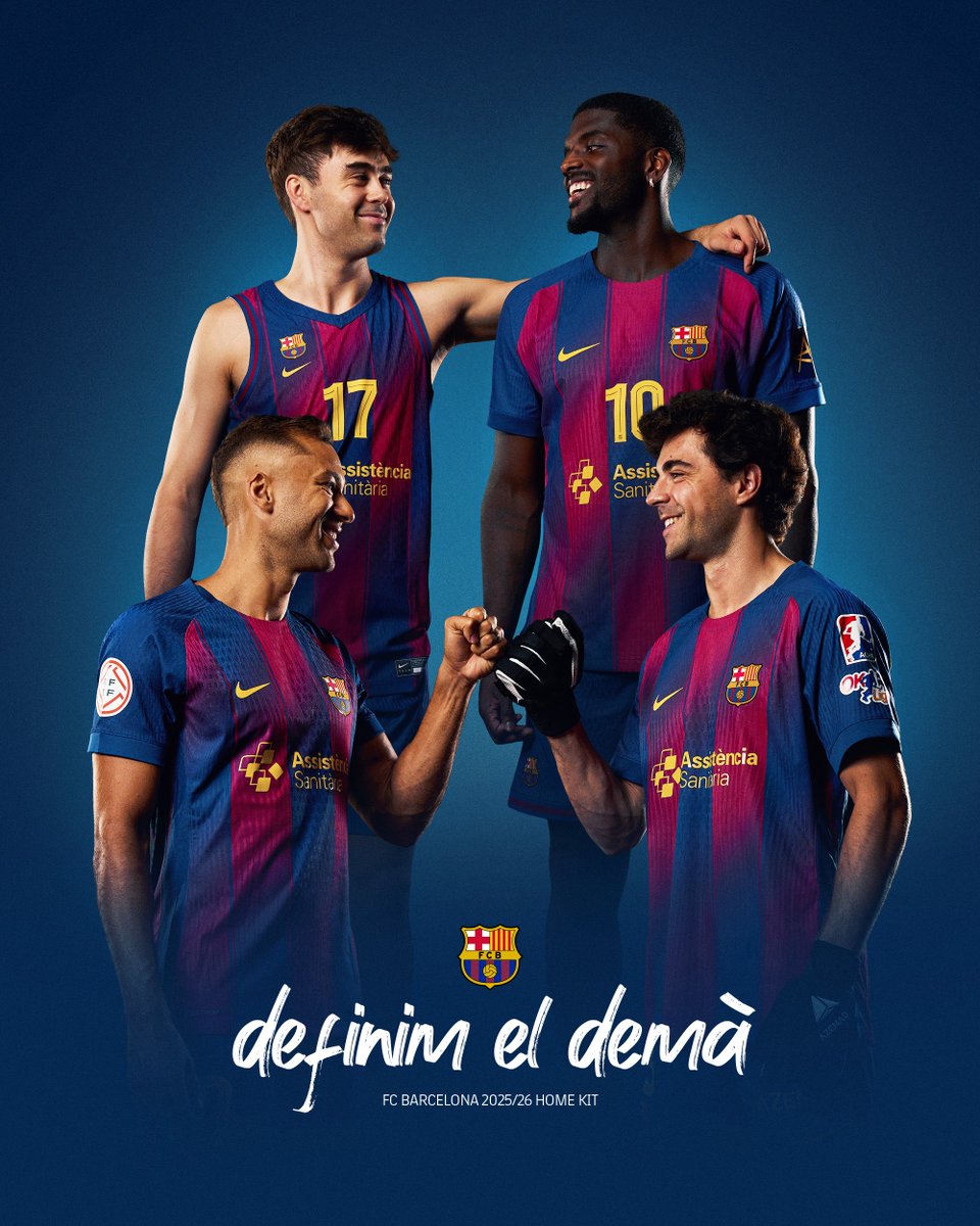 Ja disponible la nova equipació per a la temporada 2025/26! 
🛍️👕 Aconsegueix-la aquí: barca.link/99IR50WLelK