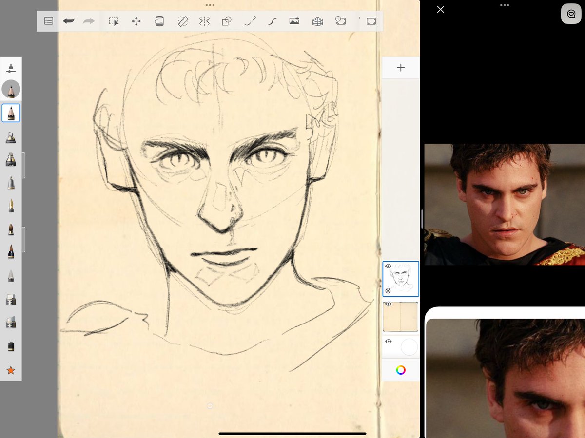 taniyanss's tweet image. i felt a very strong surge of "i must draw commodus" amidst my lying down doom scrolling joaquin phoenix tiktoks and..15 minutes later... 

wip. obviously but ive been so into that ginger twink caracalla and commodus so. will have gladiator stuff soon?
#gladiatormovie #commodus