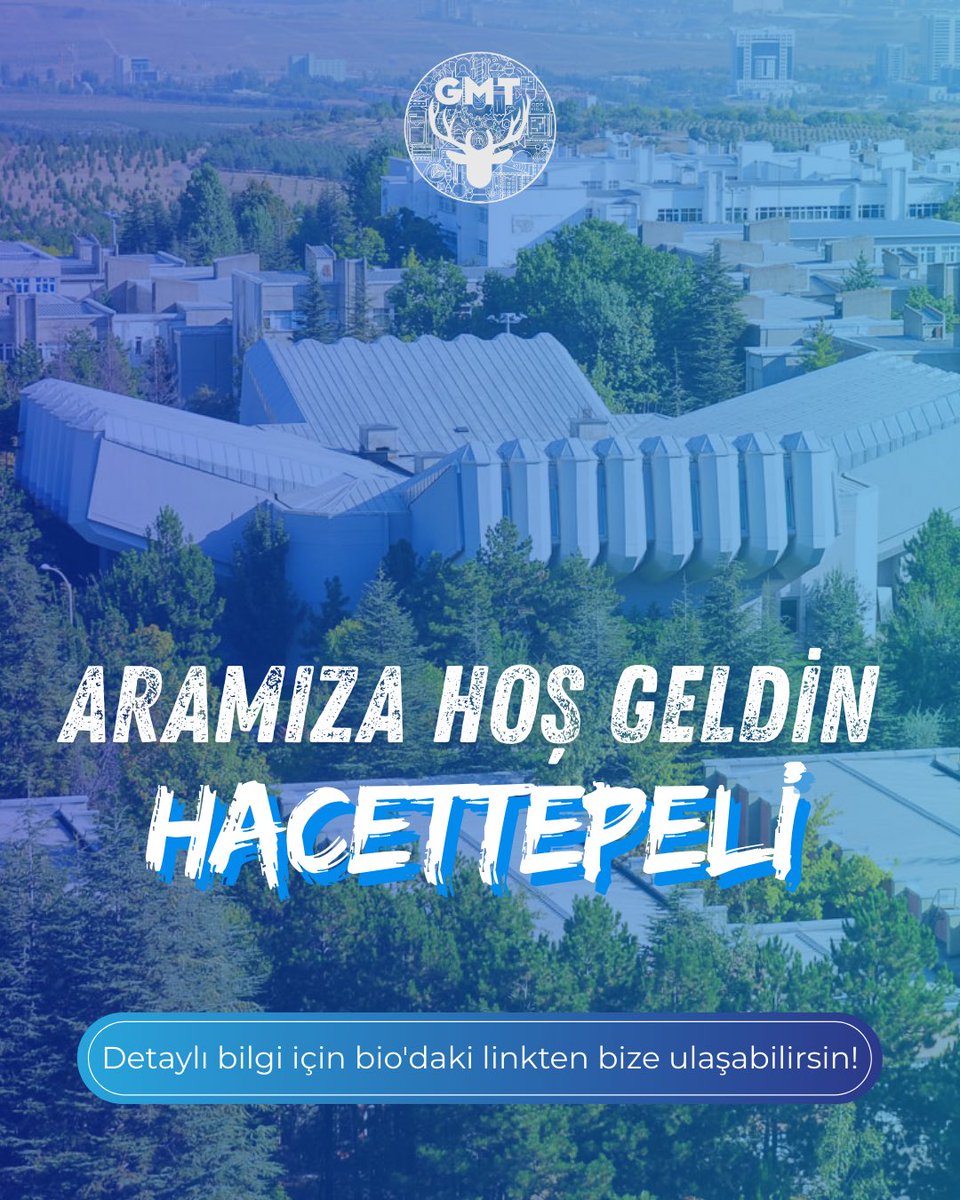 Hoş geldin Hacettepeli! ✨

GMT ailesi olarak seninle tanışmak ve birlikte üretmek için sabırsızlanıyoruz. 🤩

Hemen ailemize katılmak için <a href="/gmthacettepe/">GMT Hacettepe</a> Instagram hesabımızı ziyaret etmeyi unutma! 💙✨️