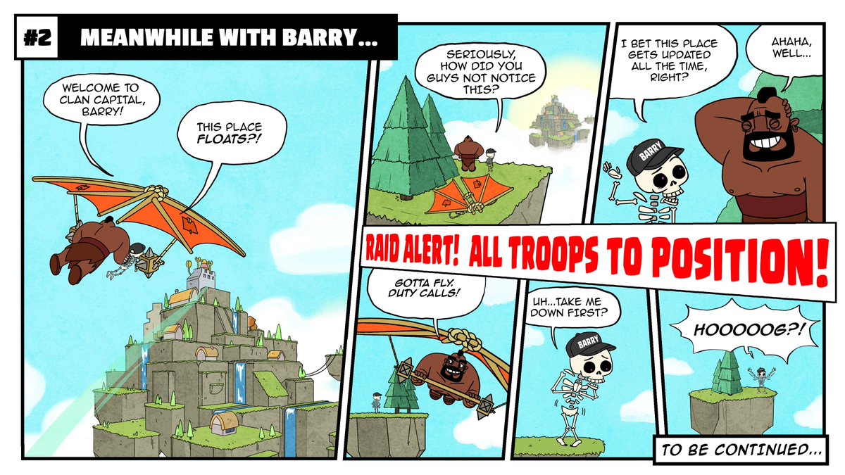 ClashofClans's tweet photo. Barry’s loving his first visit to Clan Capital… now he just has to figure out the way home 😂
Stay tuned for more in #MeanwhileWithBarry 👀
#Clashiversary #Clasharama https://t.co/iUzCRYci13
