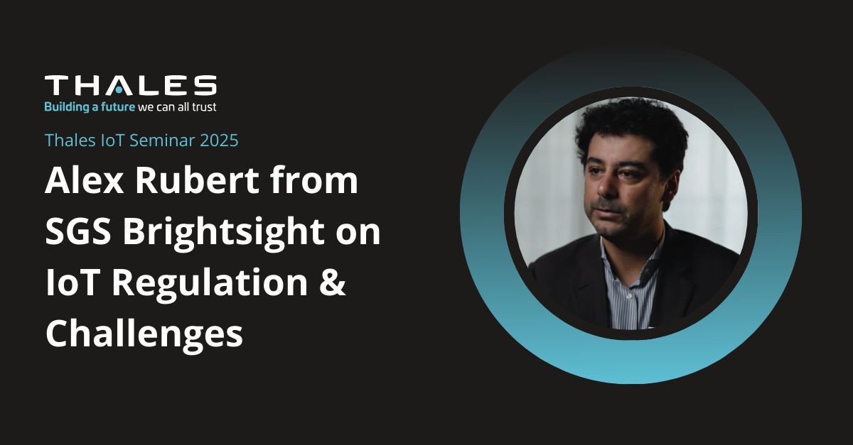 IoTNow_'s tweet image. NEW VIDEO: @ThalesDigiSec IoT Seminar 2025 - Insights on IoT Regulation and Challenges with Alex Rubert from @SGSBrightsight. 

Watch now: buff.ly/wiSoGBQ 

#IoTInsights #Brightsight #IoTCompliance