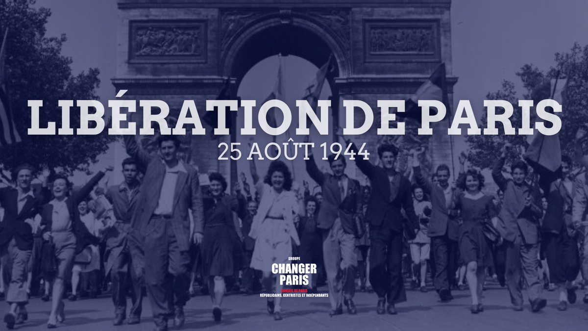 En ce 25 août, nous honorons la mémoire des résistants &amp; des héros de la #LibérationdeParis🇫🇷
👉Parce qu’une ville qui oublie son histoire oublie aussi ce qui fonde sa liberté, Paris doit chaque année se rappeler cette date pour transmettre cet héritage aux générations futures.