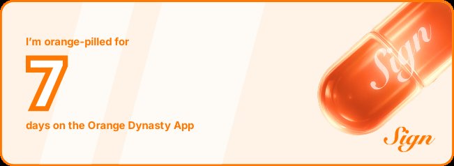 I've been Orange-Pilled and Seeing Signs for 7 days 👀🧡🐉.Join the app and be a better version of yourself!
orange.sign.global/app?user=RMMAO…