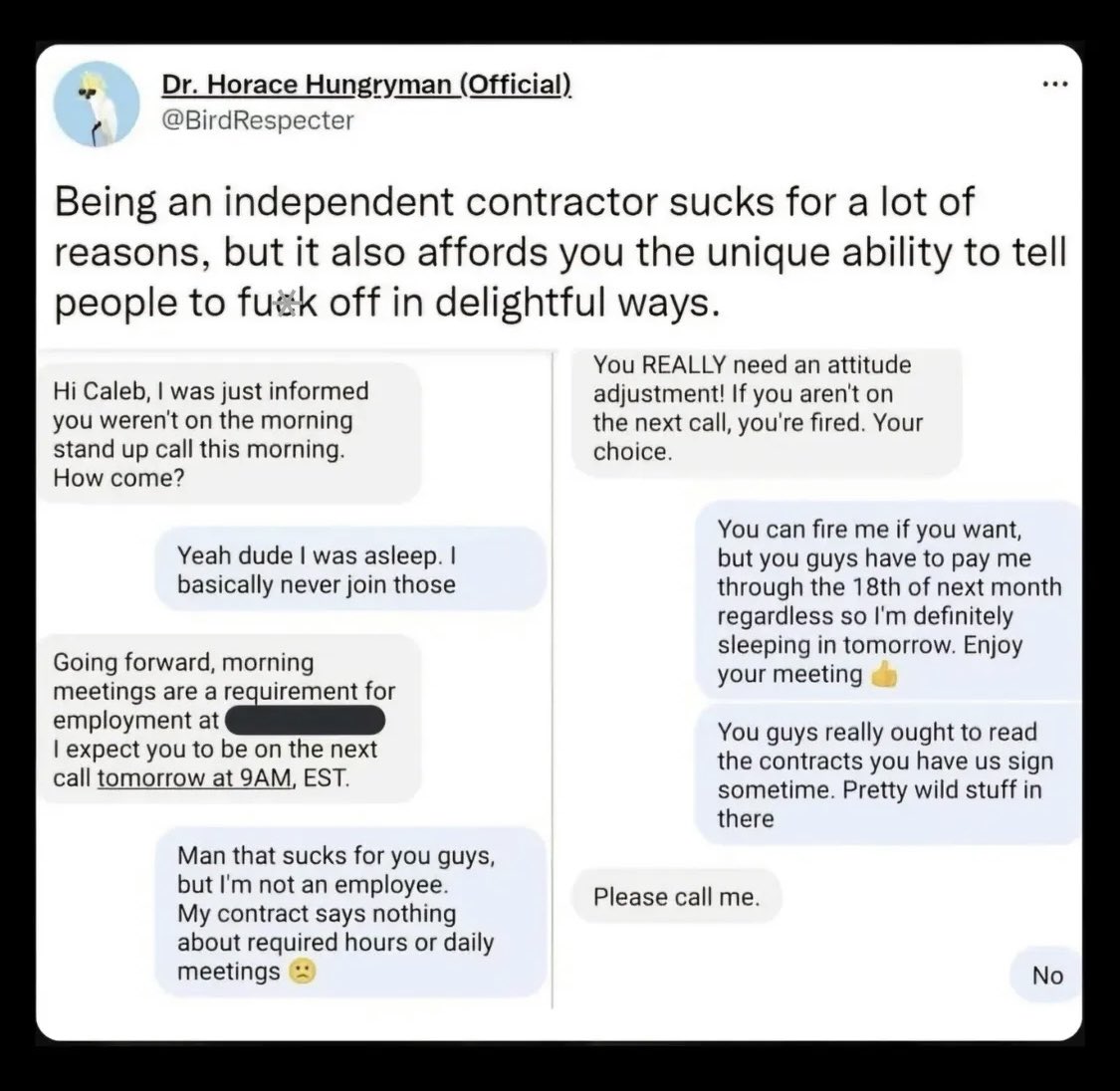 gptefan's tweet image. i had a client who did a useless team call every day mon-fri

total waste of an hour EVERY day

since then my contracts tell you exactly how many calls I do

which is 1x per month with the founder himself (i hate team calls)

async partnerships &amp;gt;&amp;gt;